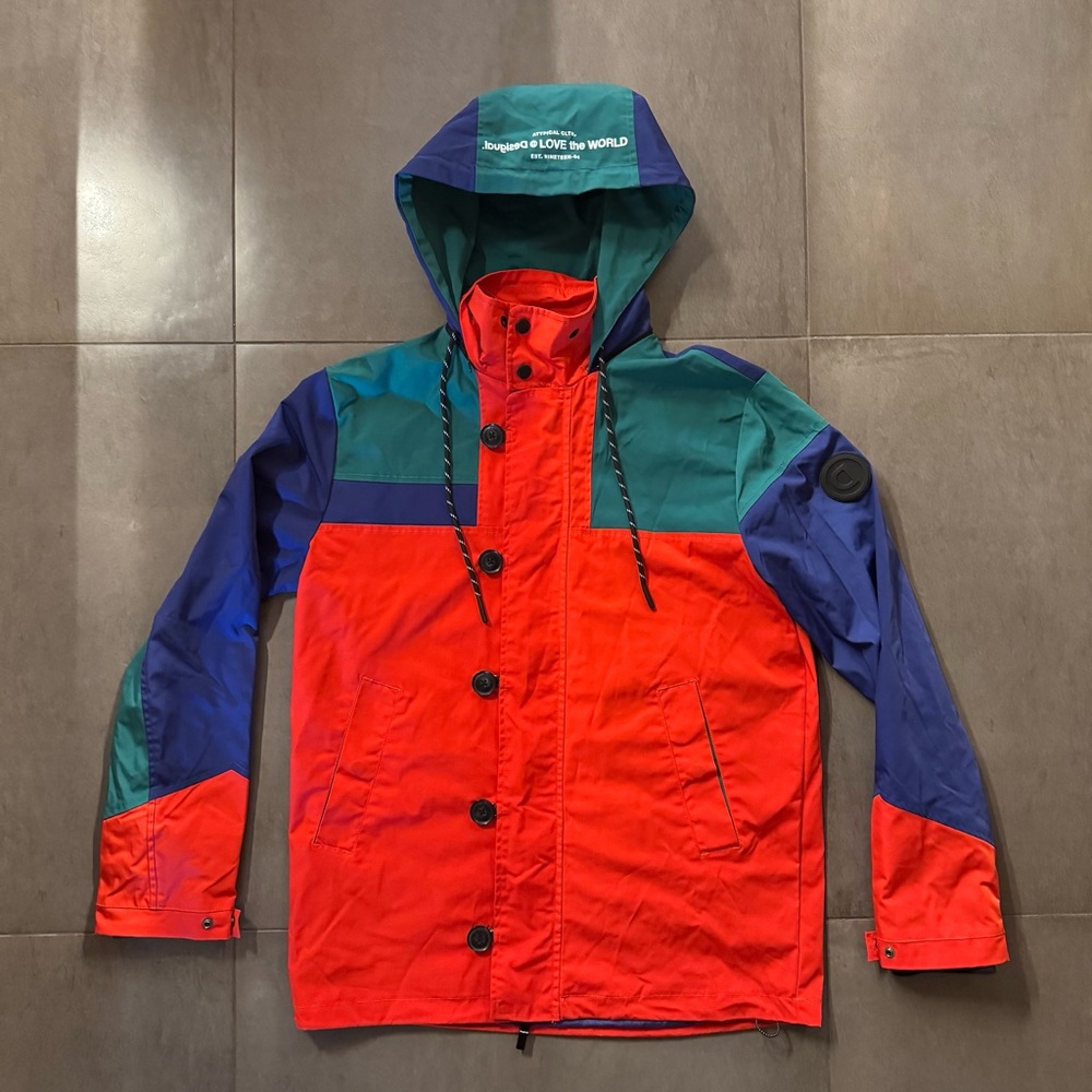 Desigual Colorblock Men's Rain Jacket